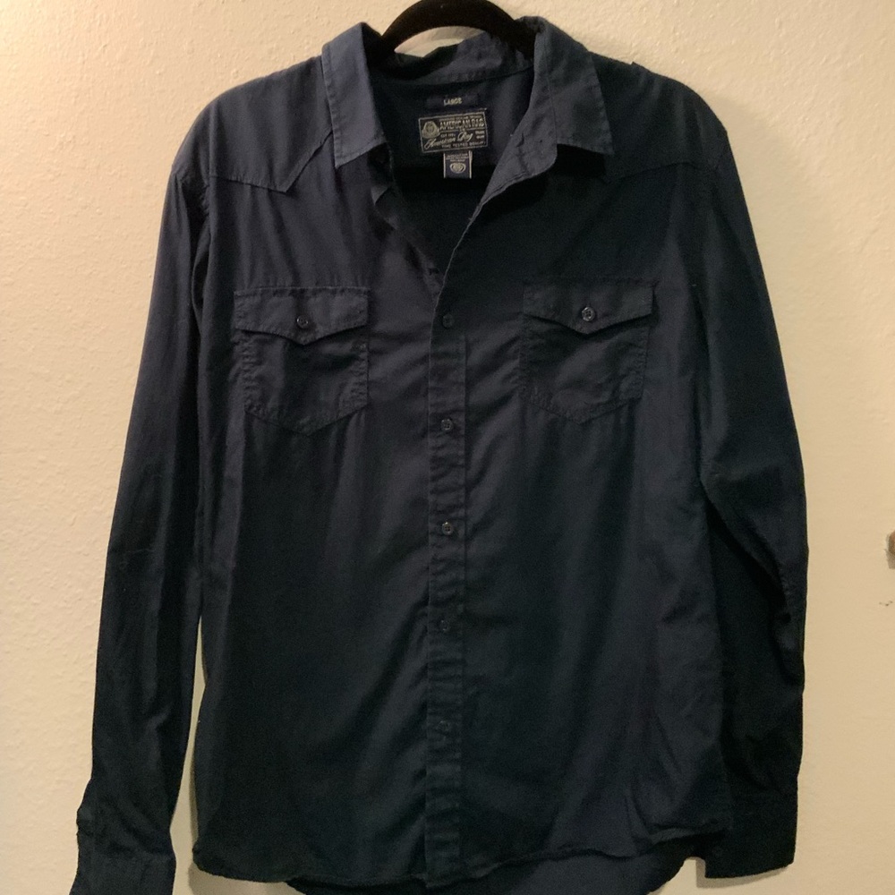 American‎ Rag Dark Button-Up Shirt